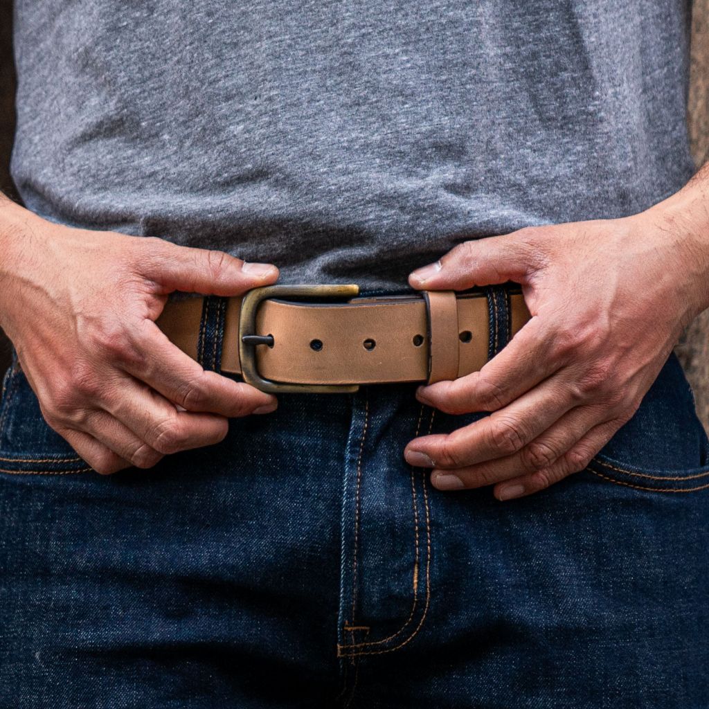 Men's Heritage Leather Belt | Natural - Image 5