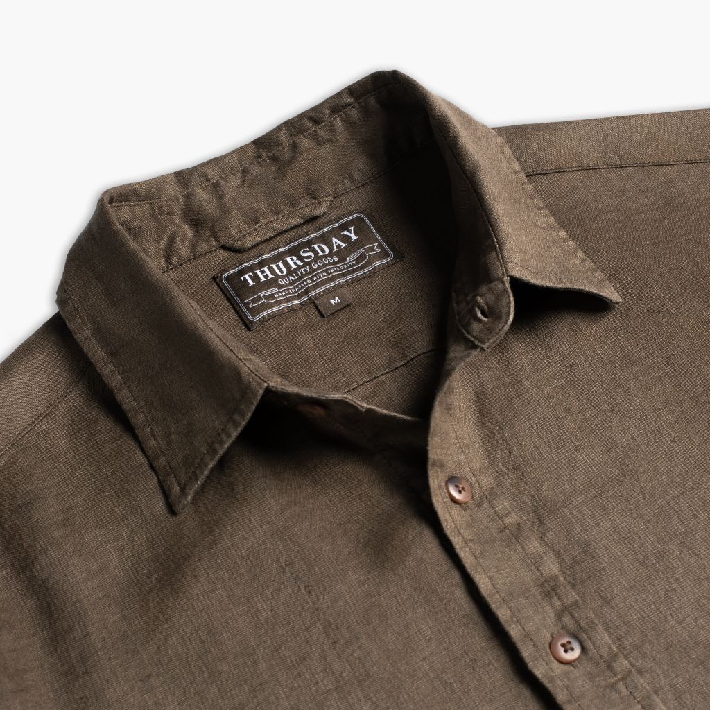 Linen Shirt | Brown - Image 4
