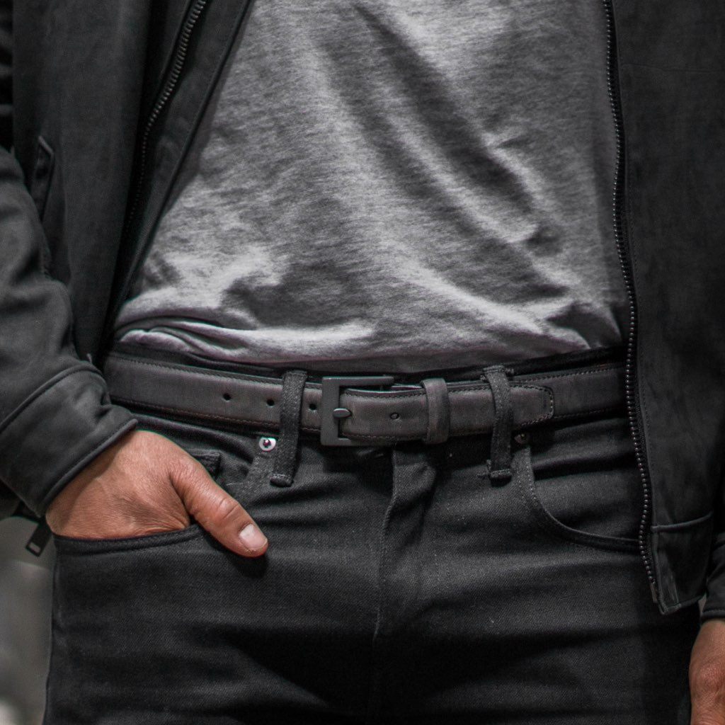 Men's Classic Leather Belt | Black Matte - Image 4