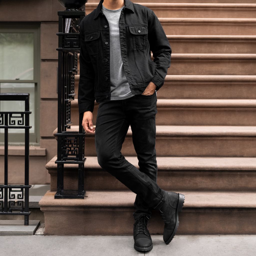 Denim Trucker Jacket | Pitch Black - Image 3