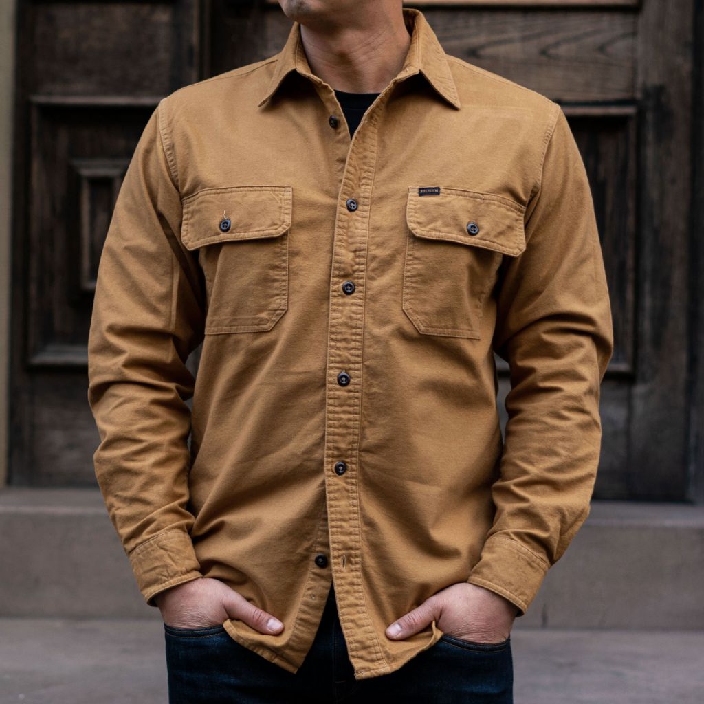 Filson Field Flannel Shirt | Tan Nubuck - Image 4