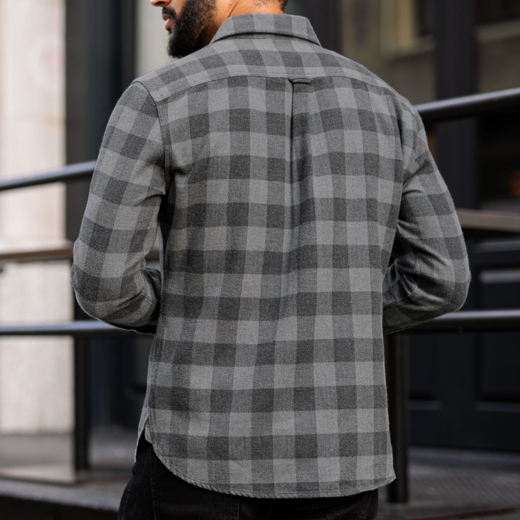 Buffalo Check Shirt | Black & Grey - Image 8