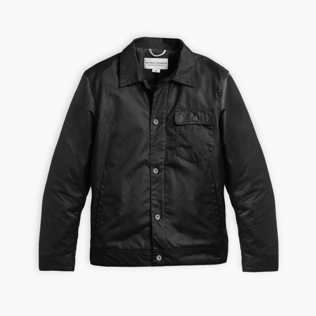 Waxed Canvas Field Jacket | Black - Image 4