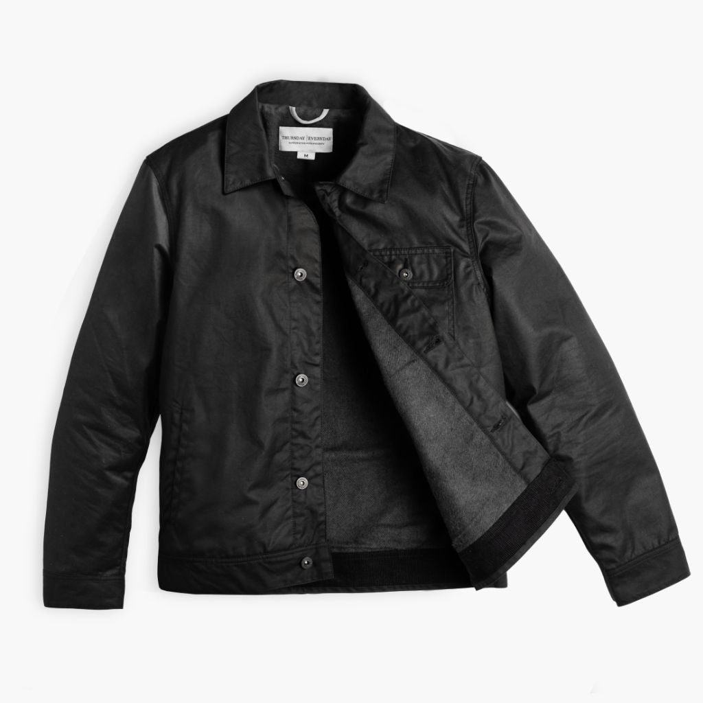 Waxed Canvas Field Jacket | Black - Image 5