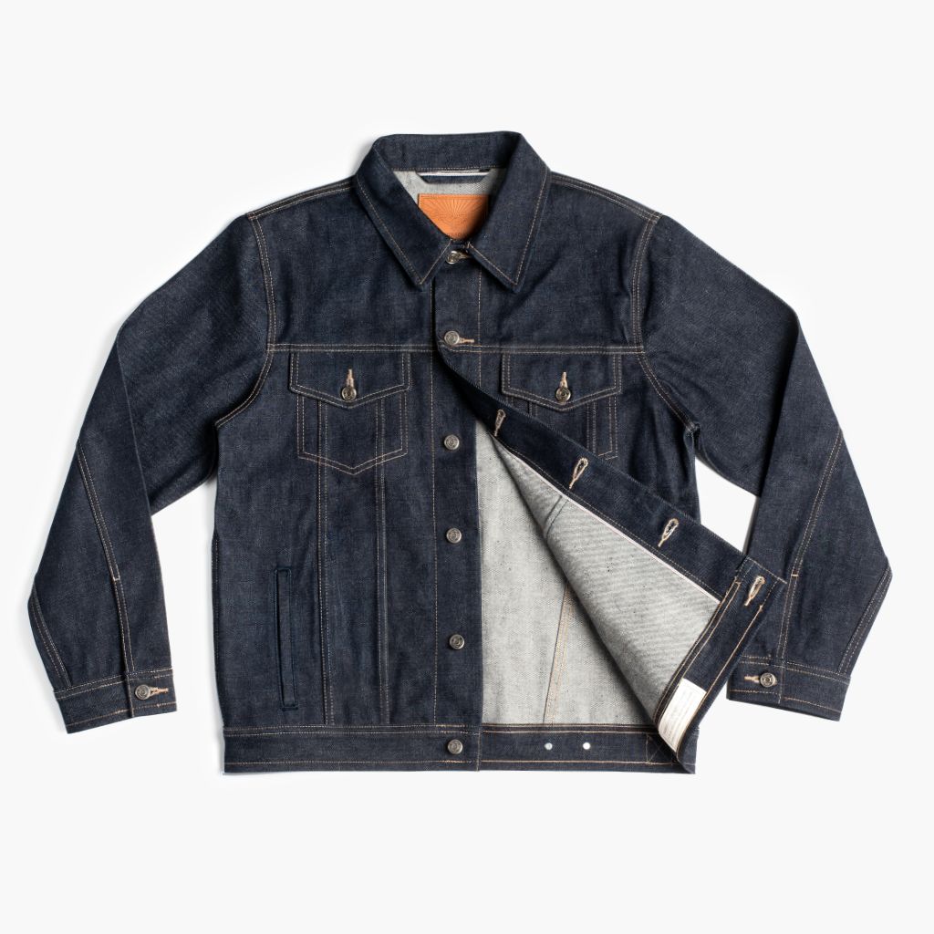 Selvedge Denim Trucker Jacket | Raw Indigo - Image 5