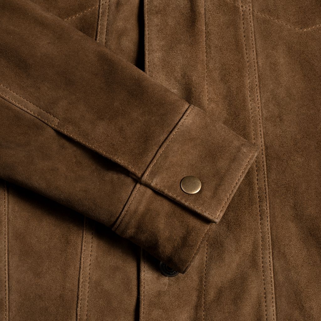 Suede Trucker Jacket | Dusty - Image 8
