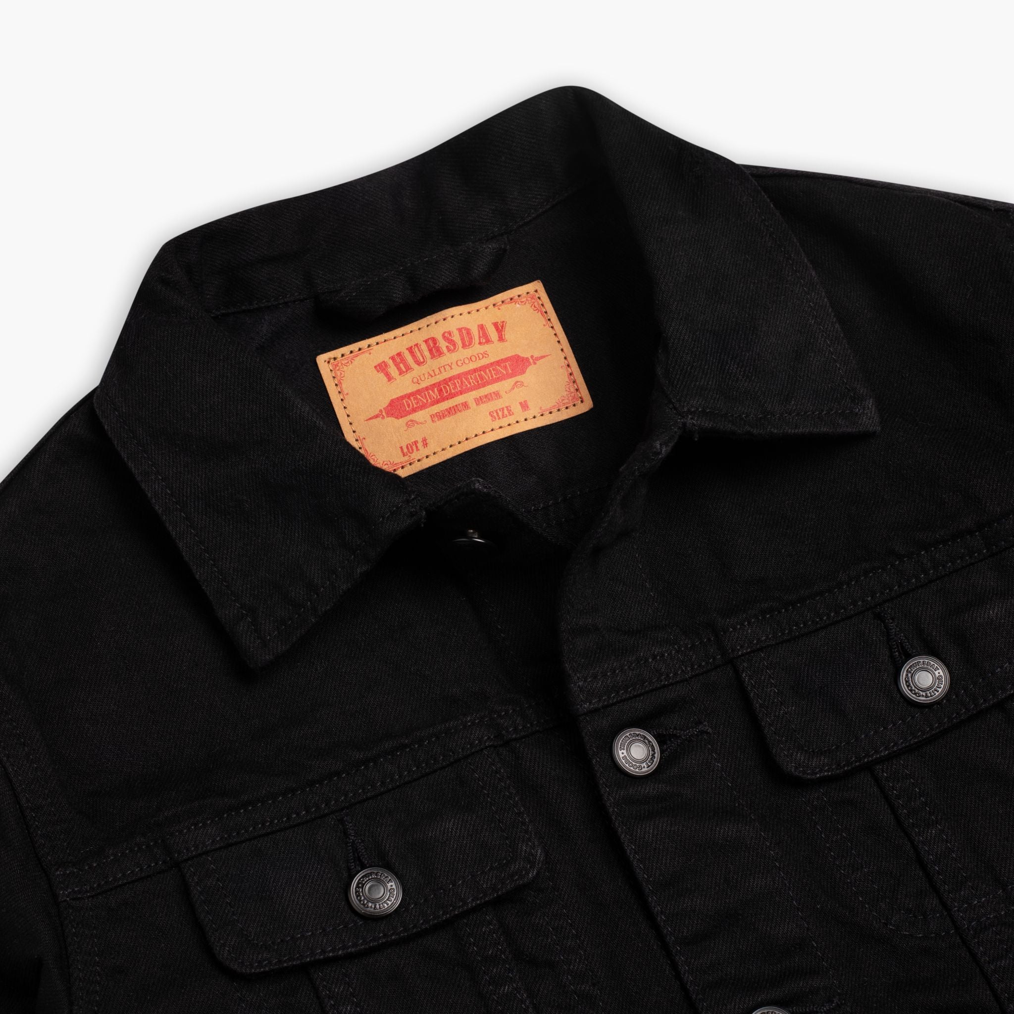 Denim Trucker Jacket | Black - Image 7