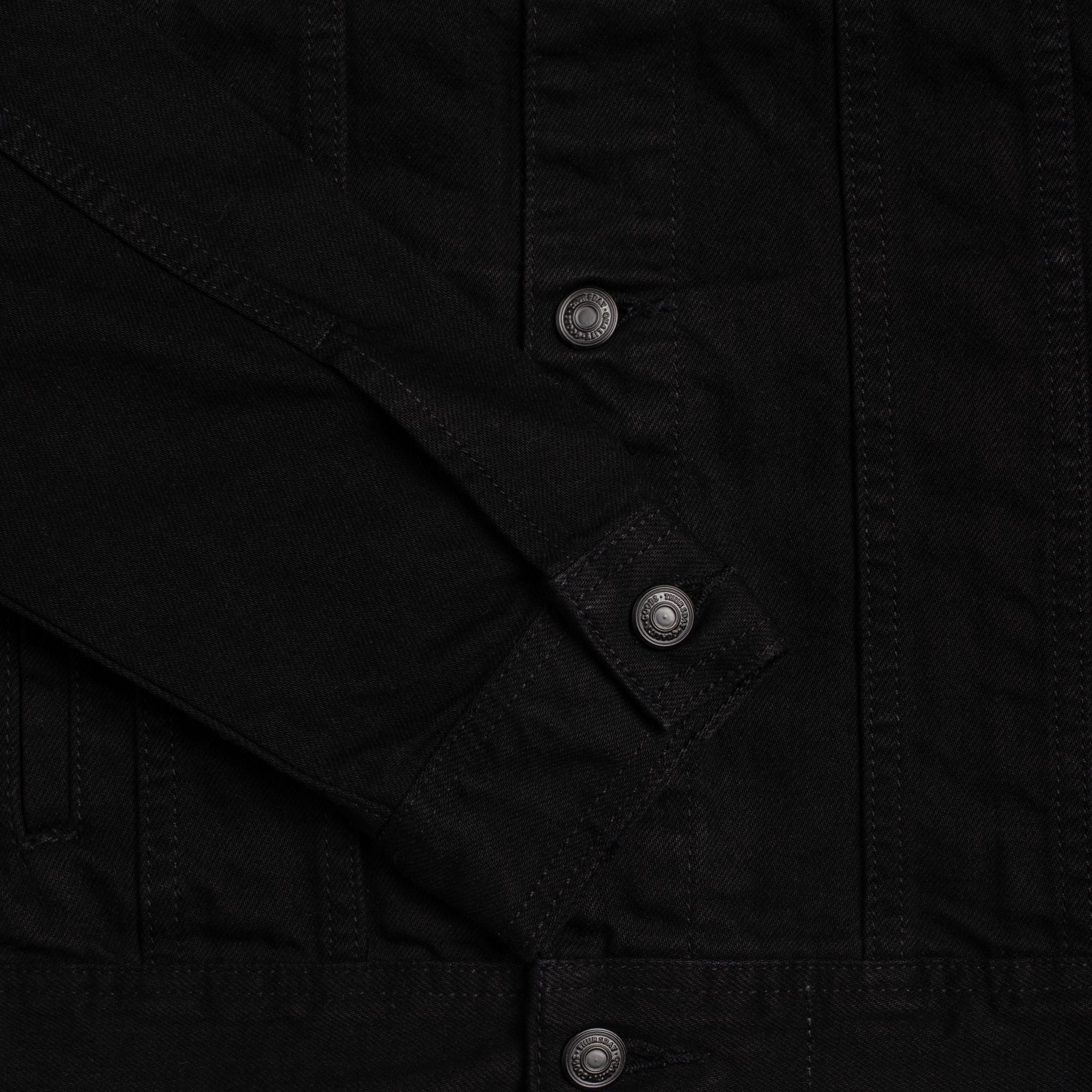 Denim Trucker Jacket | Black - Image 8