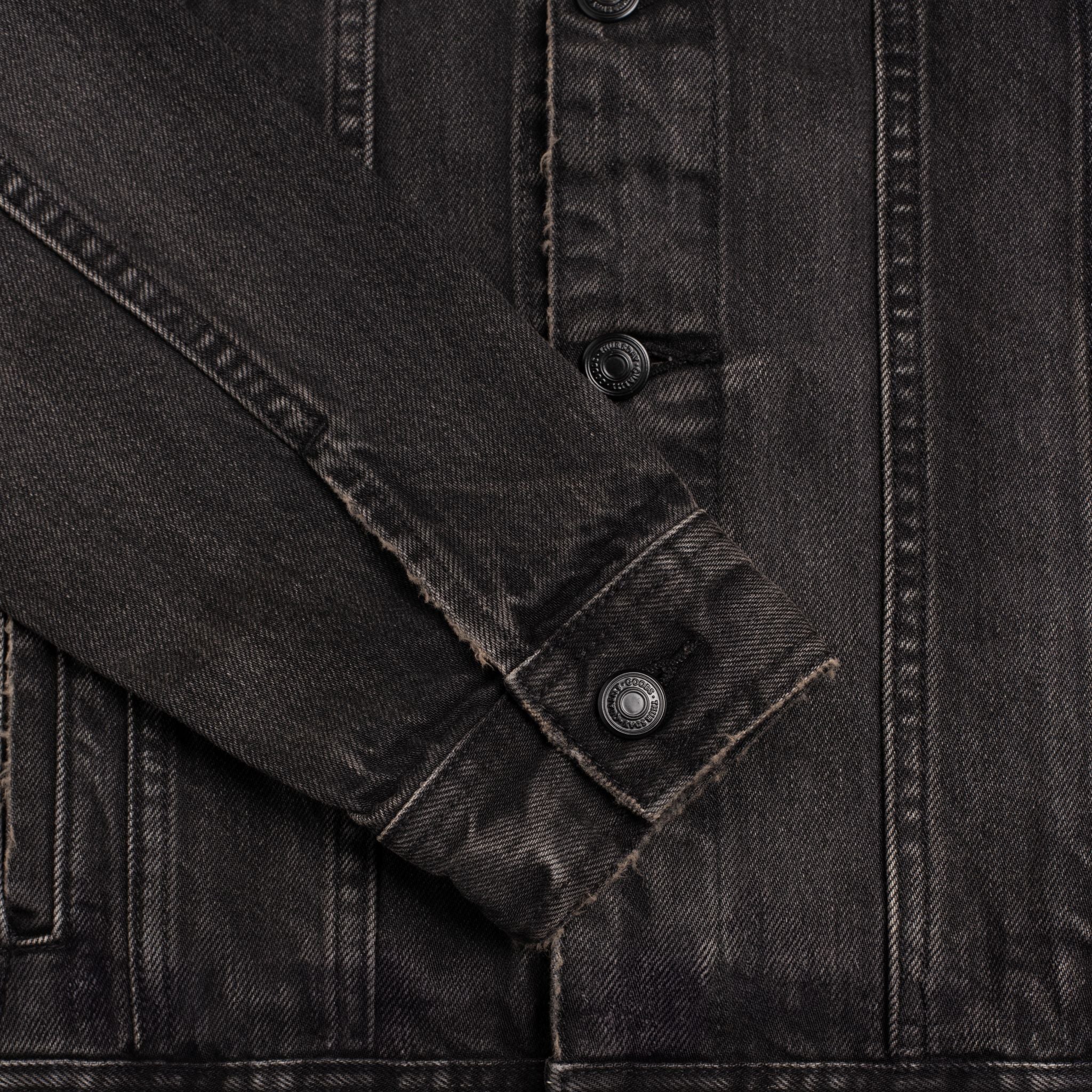 Denim Trucker Jacket | Faded Black - Image 8