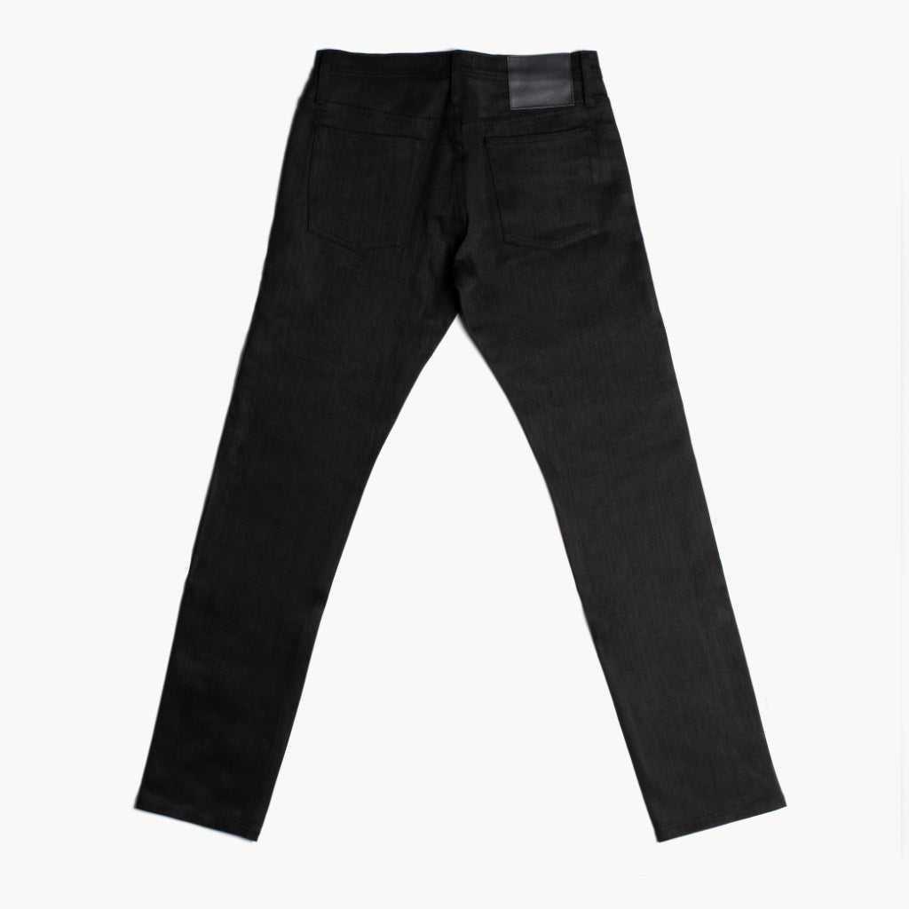 UB Stretch Selvedge Tapered Jeans | Black - Image 2