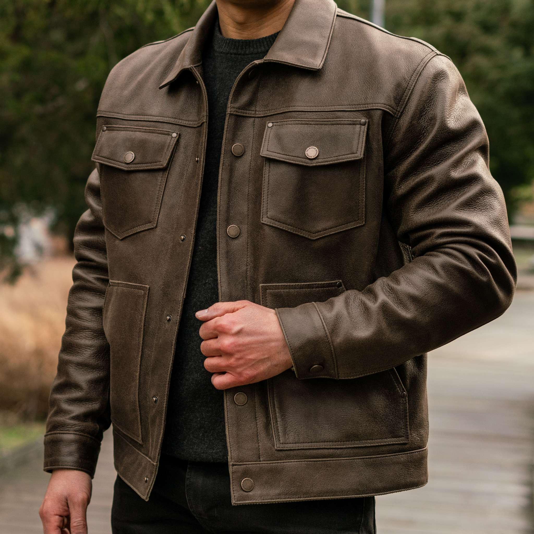 Roughout Cruiser Jacket | Dark Olive