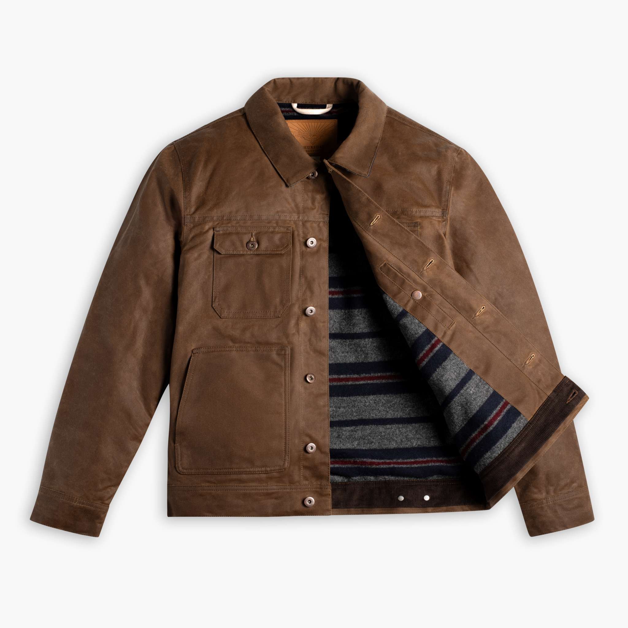 Waxed Trucker Jacket | Coyote - Image 5