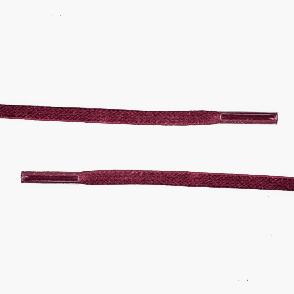 Flat Waxed Cotton Laces | Plum - Image 2